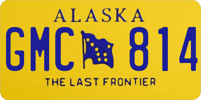 AK license plate GMC814