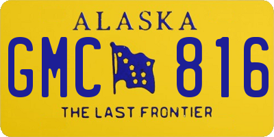 AK license plate GMC816