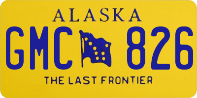 AK license plate GMC826