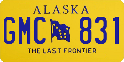 AK license plate GMC831