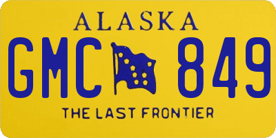 AK license plate GMC849