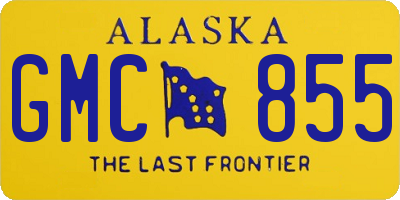 AK license plate GMC855