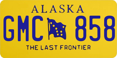 AK license plate GMC858