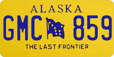 AK license plate GMC859