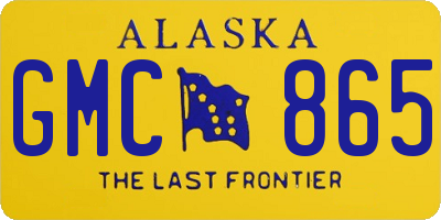 AK license plate GMC865