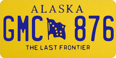 AK license plate GMC876