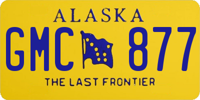 AK license plate GMC877