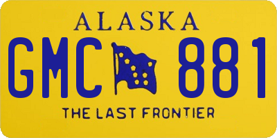 AK license plate GMC881