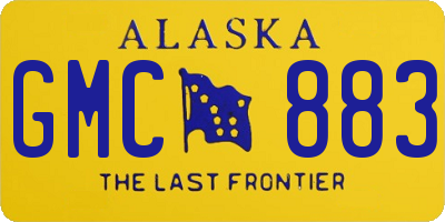 AK license plate GMC883