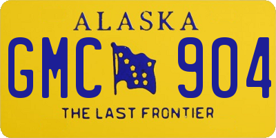 AK license plate GMC904