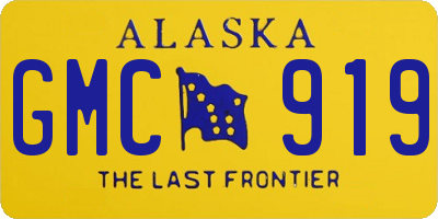 AK license plate GMC919