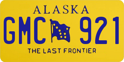 AK license plate GMC921