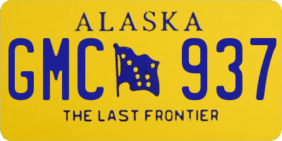 AK license plate GMC937