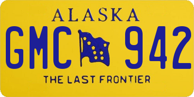 AK license plate GMC942
