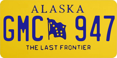 AK license plate GMC947