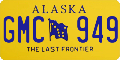 AK license plate GMC949