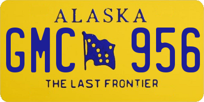 AK license plate GMC956