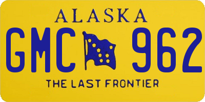 AK license plate GMC962