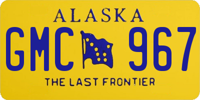AK license plate GMC967