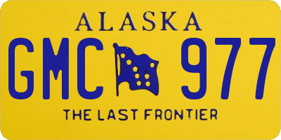 AK license plate GMC977