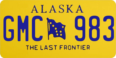 AK license plate GMC983