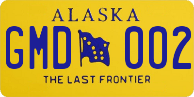 AK license plate GMD002
