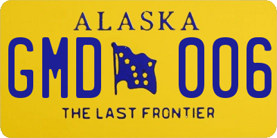 AK license plate GMD006