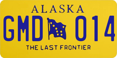 AK license plate GMD014