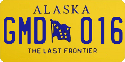 AK license plate GMD016