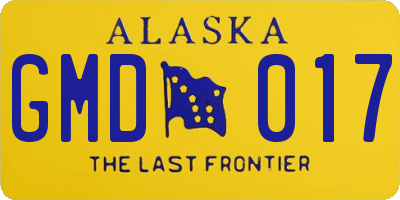 AK license plate GMD017