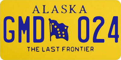 AK license plate GMD024