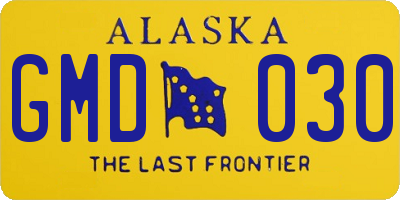 AK license plate GMD030
