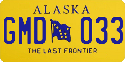 AK license plate GMD033