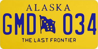 AK license plate GMD034