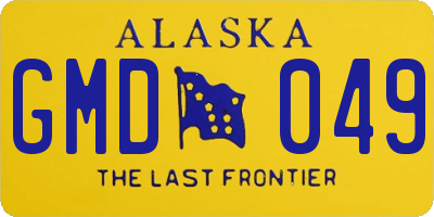 AK license plate GMD049