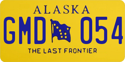 AK license plate GMD054