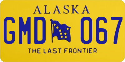 AK license plate GMD067