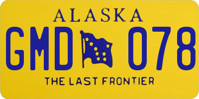 AK license plate GMD078