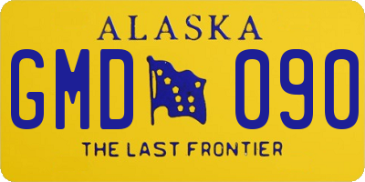 AK license plate GMD090