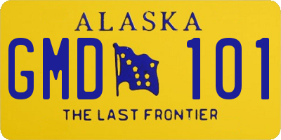 AK license plate GMD101