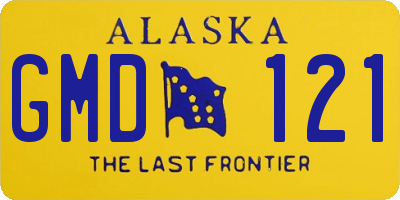 AK license plate GMD121