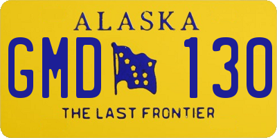 AK license plate GMD130