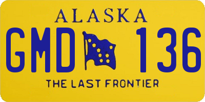 AK license plate GMD136