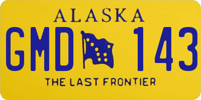 AK license plate GMD143