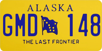 AK license plate GMD148