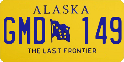 AK license plate GMD149