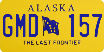 AK license plate GMD157