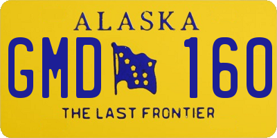 AK license plate GMD160