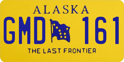 AK license plate GMD161