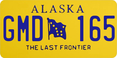 AK license plate GMD165